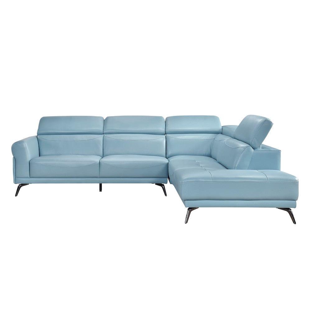 Homelegance  - Giselle 2-Piece Sectional W/ Right Side Chaise in Blue - 8456BUEx22LRC  view 6