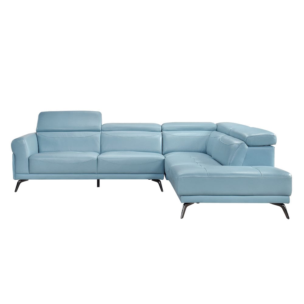 Homelegance  - Giselle 2-Piece Sectional W/ Right Side Chaise in Blue - 8456BUEx22LRC  view 7