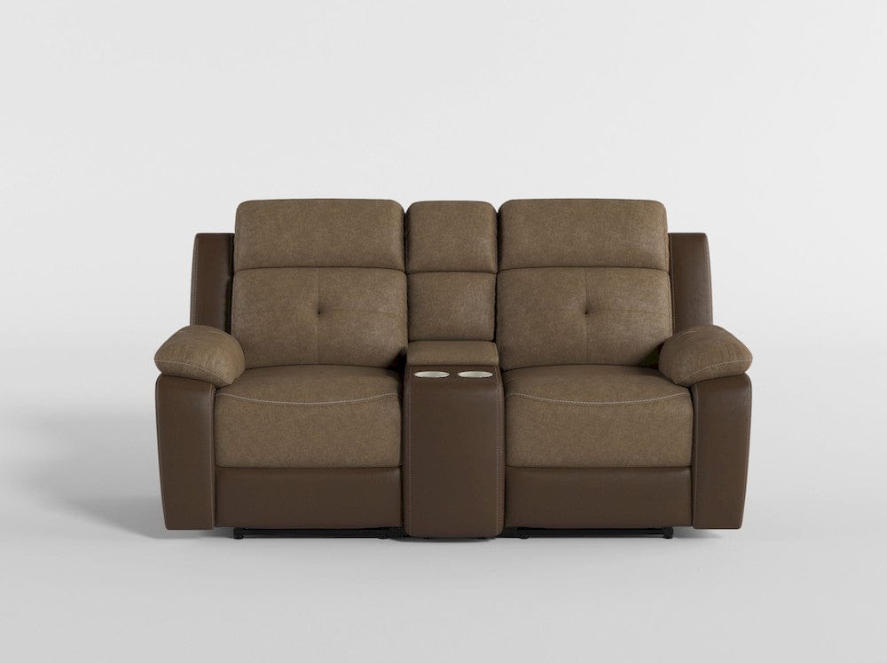 Homelegance  - Glendale Double Glider Reclining Love Seat W/ Center Console in Brown - 8599BR-2  view 10