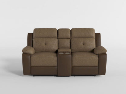 Homelegance  - Glendale Double Glider Reclining Love Seat W/ Center Console in Brown - 8599BR-2  view 10