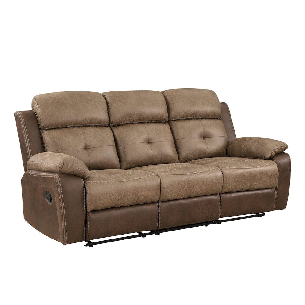 Homelegance  - Glendale Double Reclining Sofa in Brown - 8599BR-3  view 2