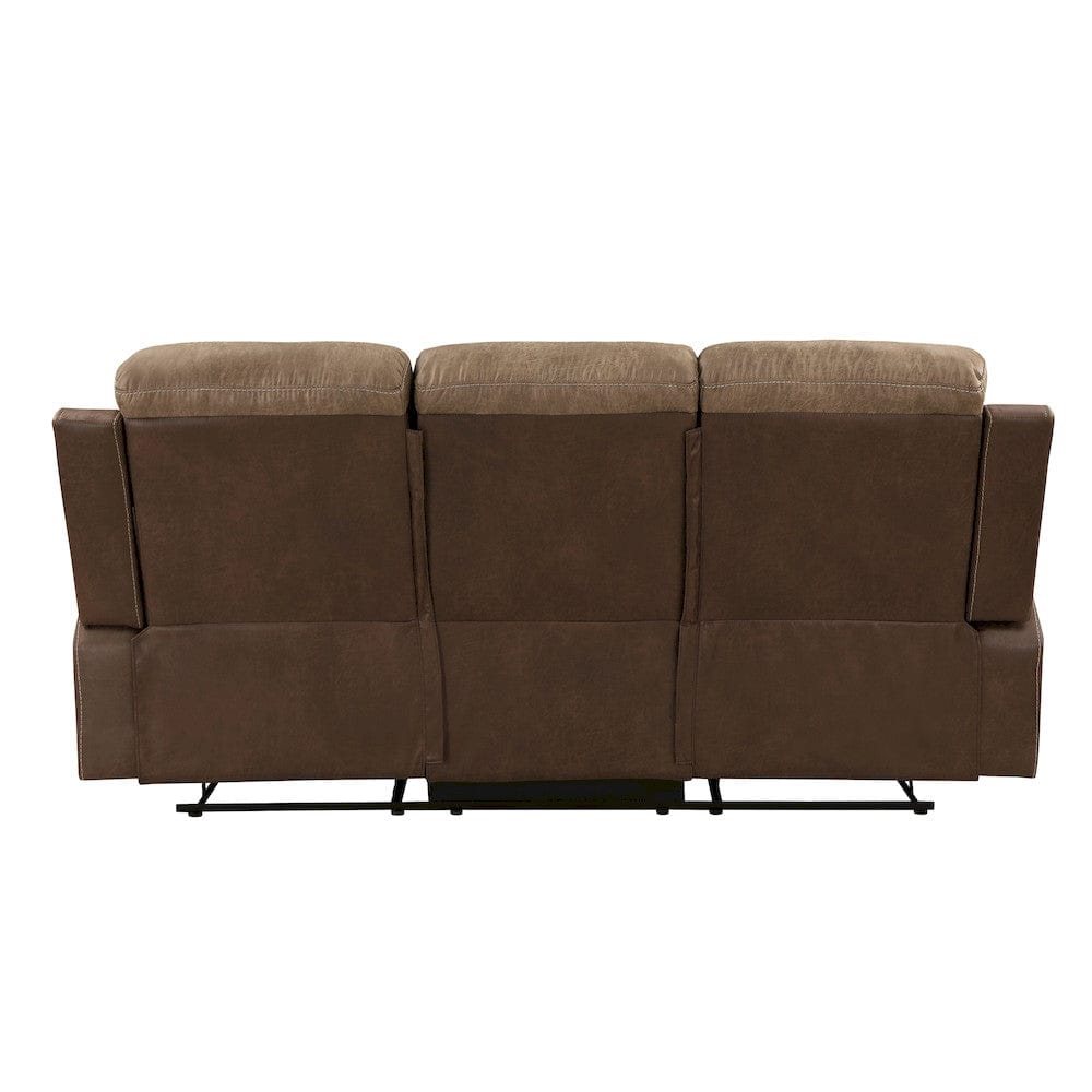 Homelegance  - Glendale Double Reclining Sofa in Brown - 8599BR-3  view 3