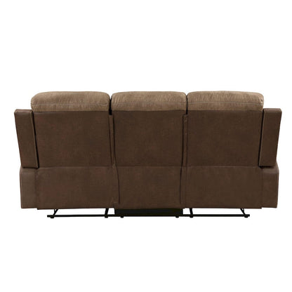 Homelegance  - Glendale Double Reclining Sofa in Brown - 8599BR-3  view 3