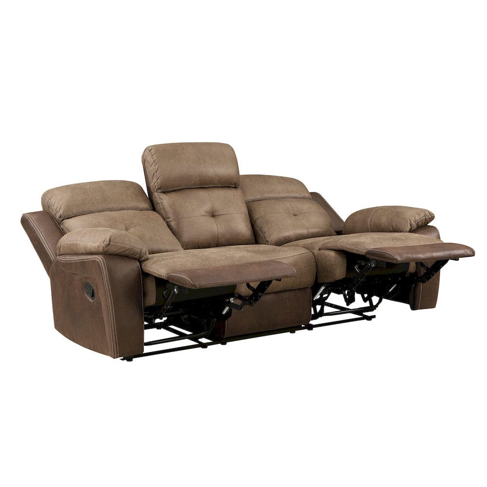 Homelegance  - Glendale Double Reclining Sofa in Brown - 8599BR-3  view 4