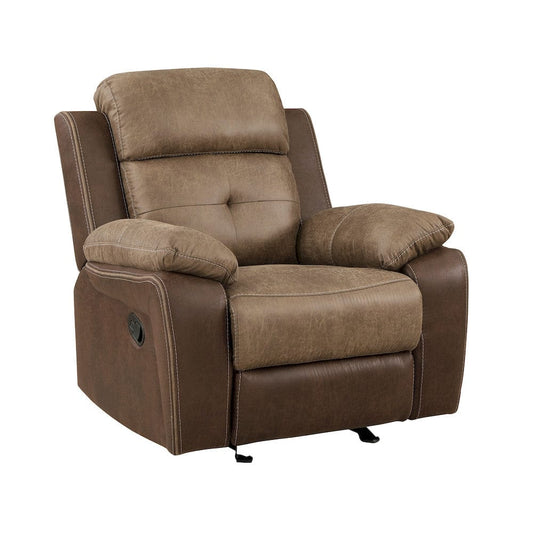 Homelegance  - Glendale Glider Reclining Chair in Brown - 8599BR-1  view 1