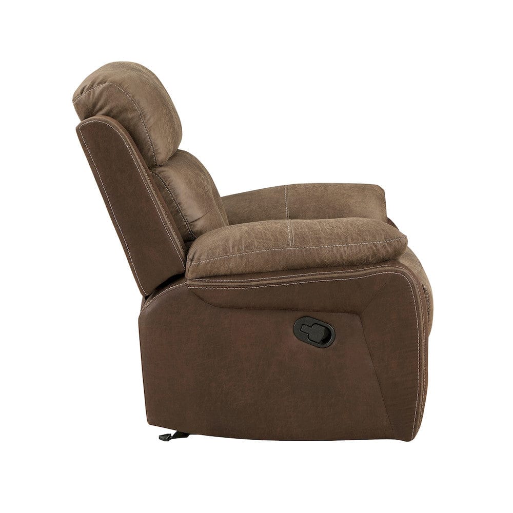 Homelegance  - Glendale Glider Reclining Chair in Brown - 8599BR-1  view 2