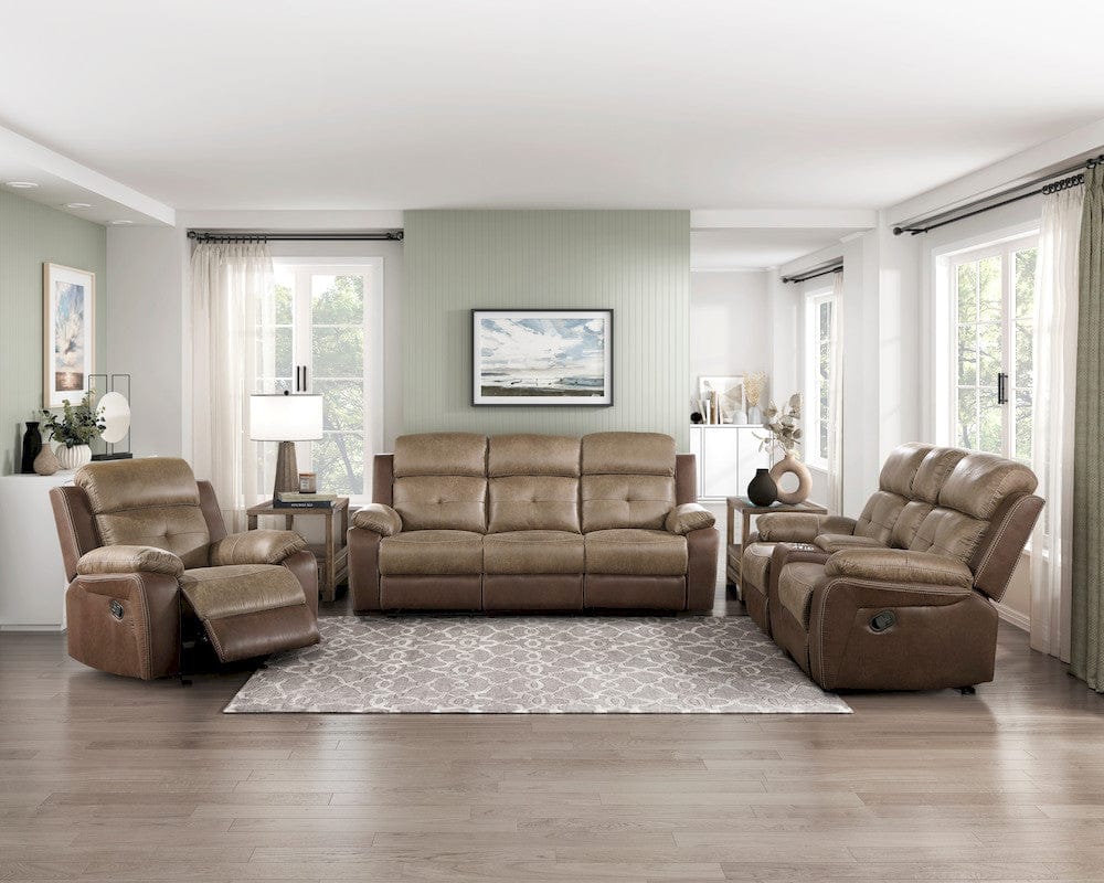 Homelegance  - Glendale Glider Reclining Chair in Brown - 8599BR-1  view 4
