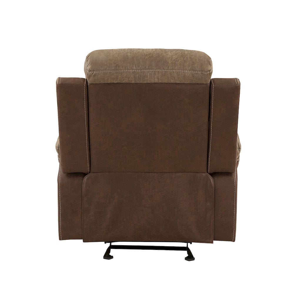Homelegance  - Glendale Glider Reclining Chair in Brown - 8599BR-1  view 7