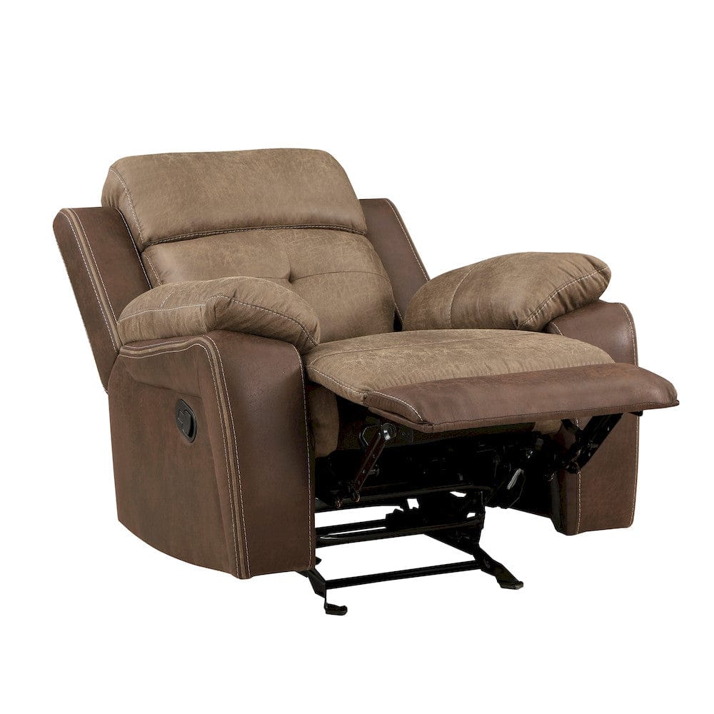 Homelegance  - Glendale Glider Reclining Chair in Brown - 8599BR-1  view 8