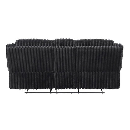 Homelegance  - Goodland Double Reclining Love Seat W/ Center Console in Black - 9577BK-2  view 3