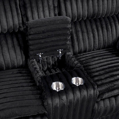 Homelegance  - Goodland Double Reclining Love Seat W/ Center Console in Black - 9577BK-2  view 5