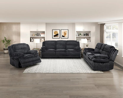 Homelegance  - Goodland Double Reclining Love Seat W/ Center Console in Black - 9577BK-2  view 9