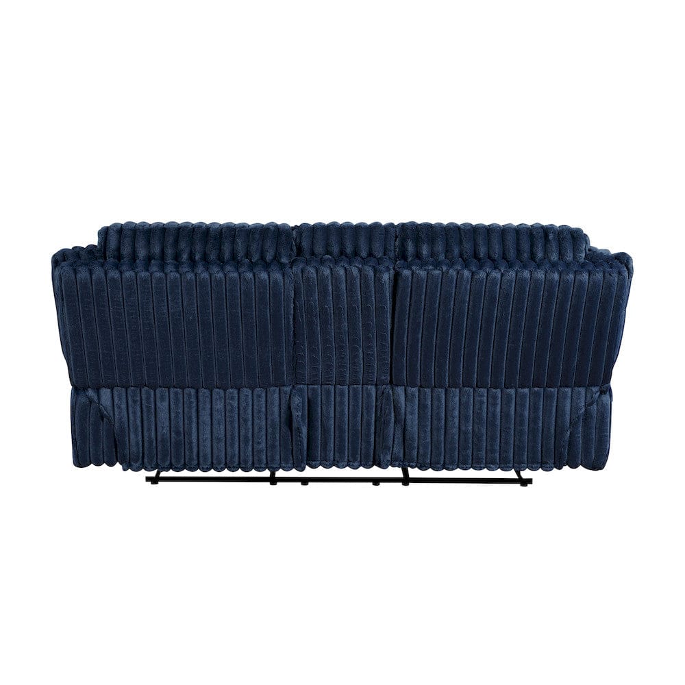 Homelegance  - Goodland Double Reclining Love Seat W/ Center Console in Blue - 9577BU-2  view 2