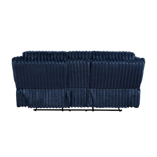 Homelegance  - Goodland Double Reclining Love Seat W/ Center Console in Blue - 9577BU-2  view 2