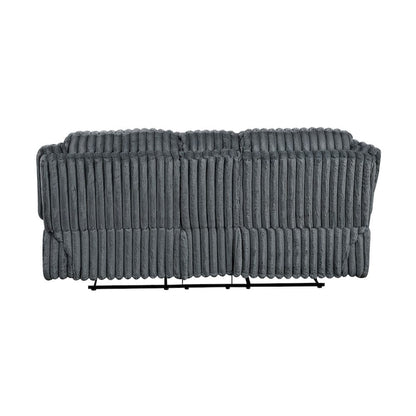 Homelegance  - Goodland Double Reclining Love Seat W/ Center Console in Dark gray - 9577DG-2  view 2