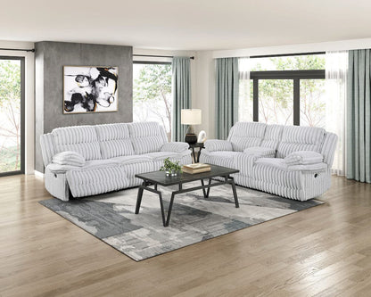 Homelegance  - Goodland Double Reclining Love Seat W/ Center Console in Gray - 9577GY-2  view 2