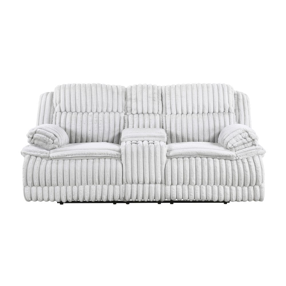 Homelegance  - Goodland Double Reclining Love Seat W/ Center Console in Gray - 9577GY-2  view 5