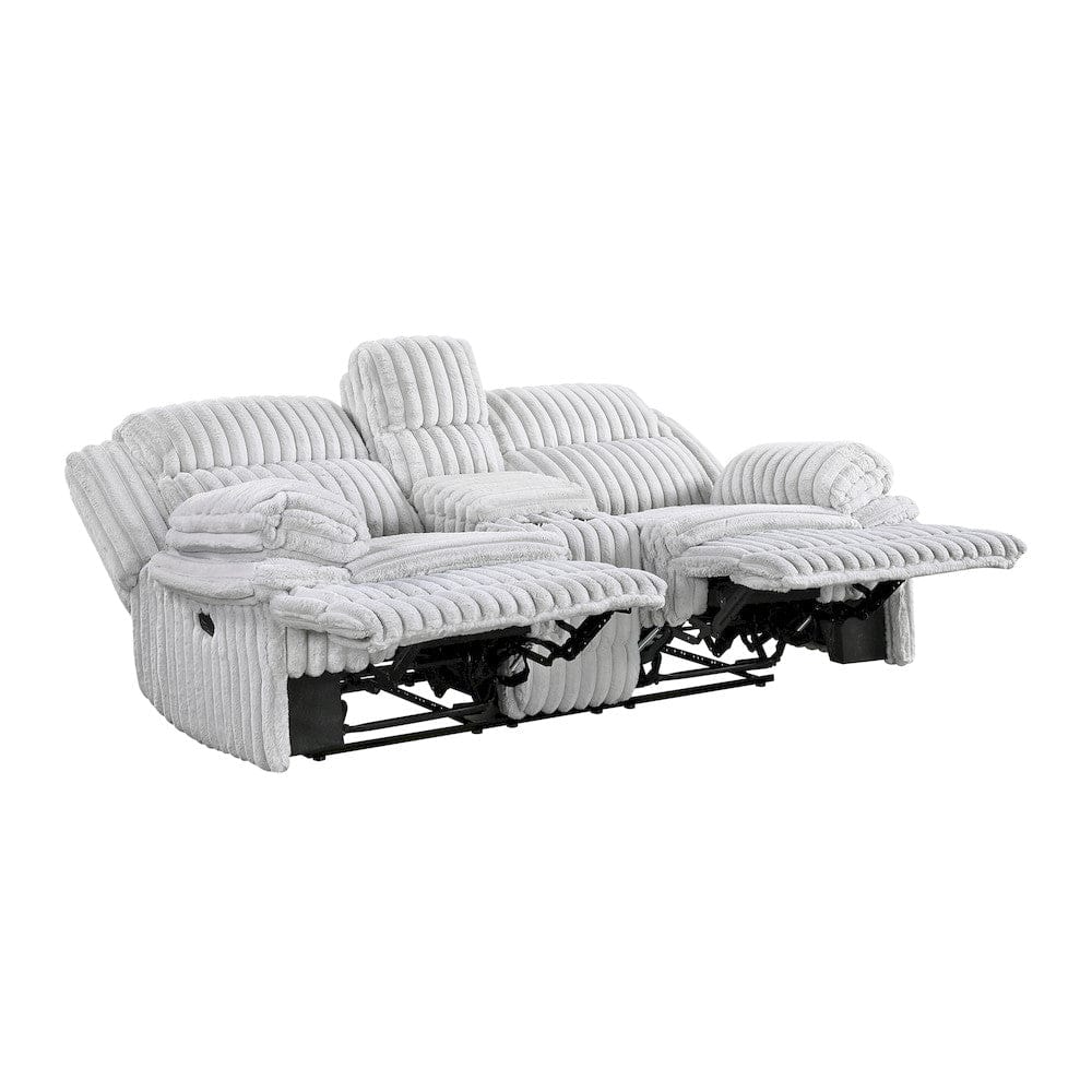Homelegance  - Goodland Double Reclining Love Seat W/ Center Console in Gray - 9577GY-2  view 7