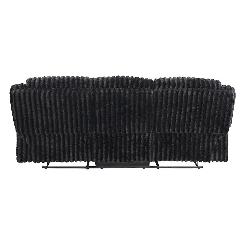 Homelegance  - Goodland Double Reclining Sofa in Black - 9577BK-3  view 3
