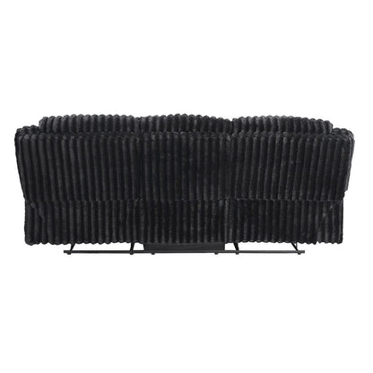 Homelegance  - Goodland Double Reclining Sofa in Black - 9577BK-3  view 3