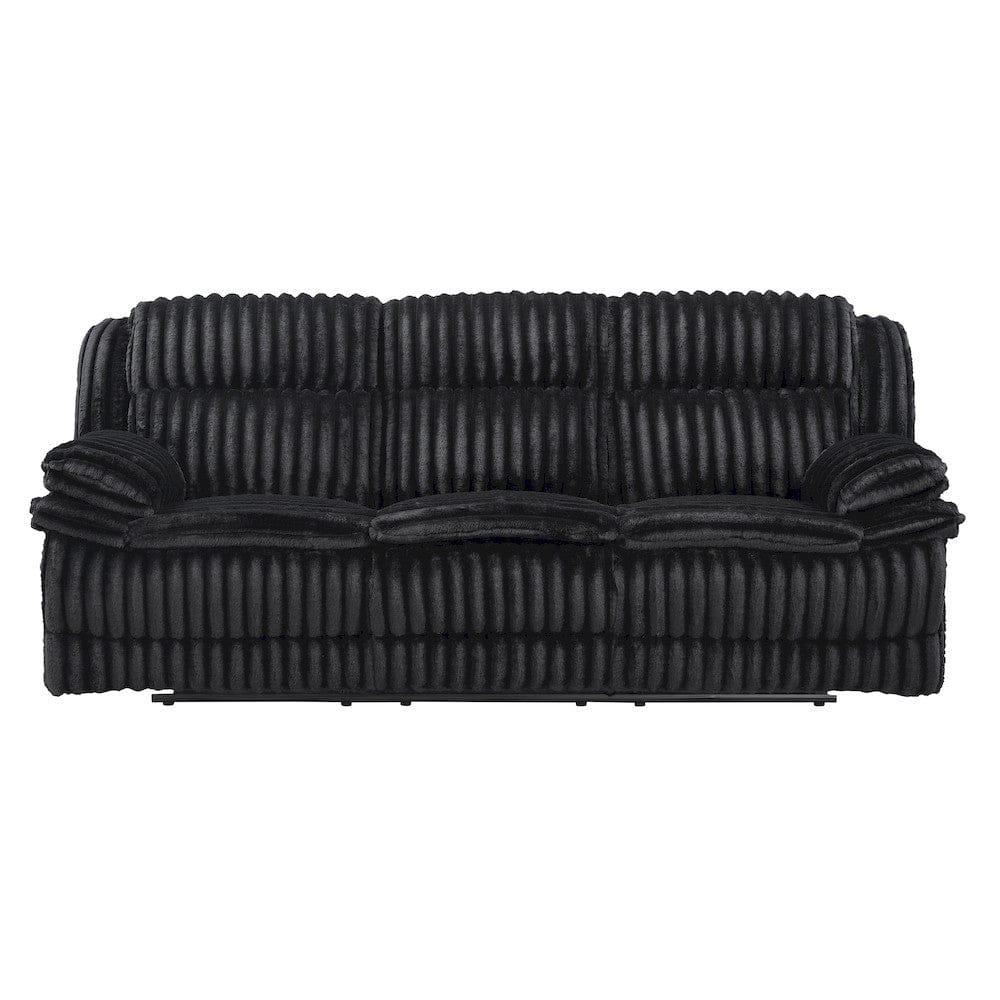 Homelegance  - Goodland Double Reclining Sofa in Black - 9577BK-3  view 5