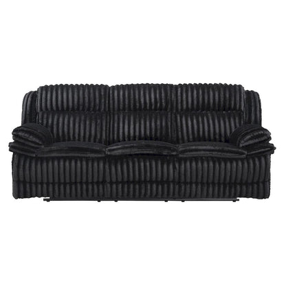 Homelegance  - Goodland Double Reclining Sofa in Black - 9577BK-3  view 5