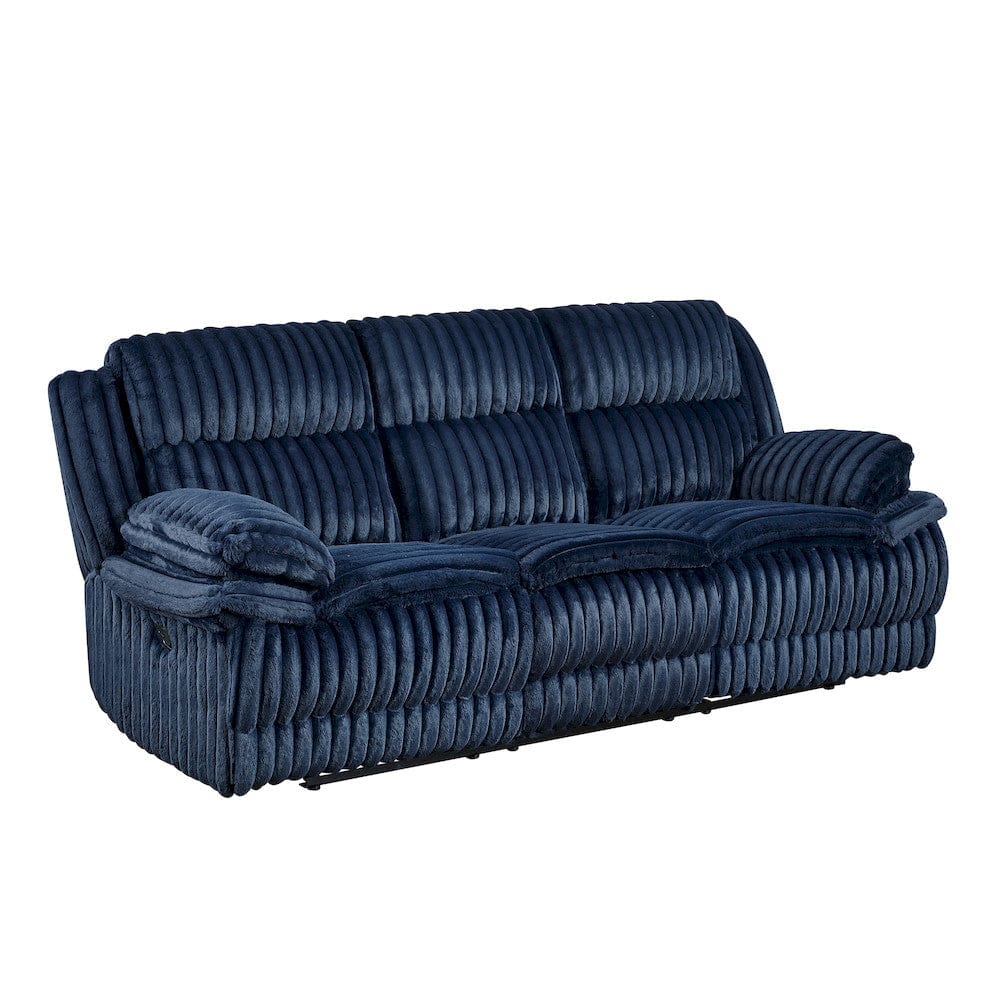 Homelegance  - Goodland Double Reclining Sofa in Blue - 9577BU-3  view 2