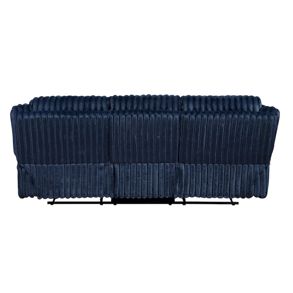 Homelegance  - Goodland Double Reclining Sofa in Blue - 9577BU-3  view 3