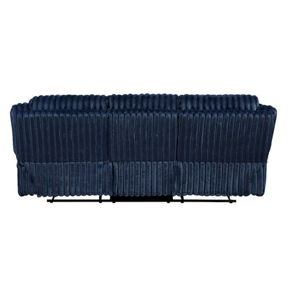Homelegance  - Goodland Double Reclining Sofa in Blue - 9577BU-3  view 3