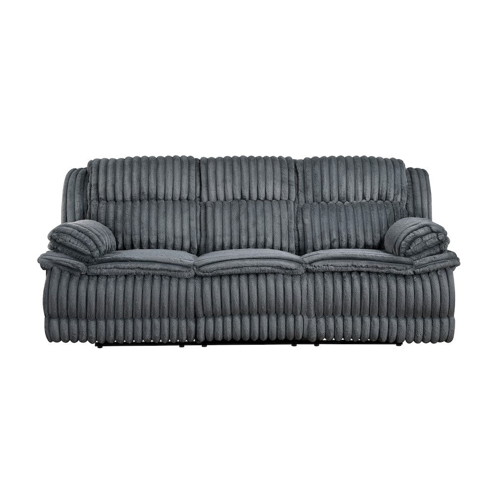 Homelegance  - Goodland Double Reclining Sofa in Dark gray - 9577DG-3  view 1