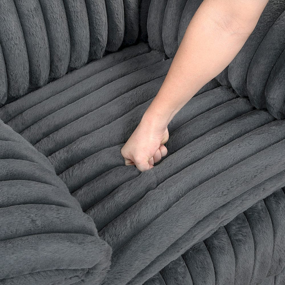Homelegance  - Goodland Double Reclining Sofa in Dark gray - 9577DG-3  view 3