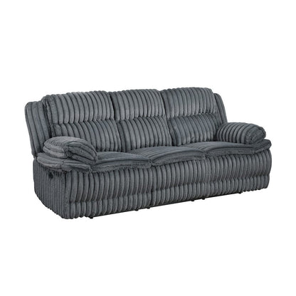 Homelegance  - Goodland Double Reclining Sofa in Dark gray - 9577DG-3  view 7