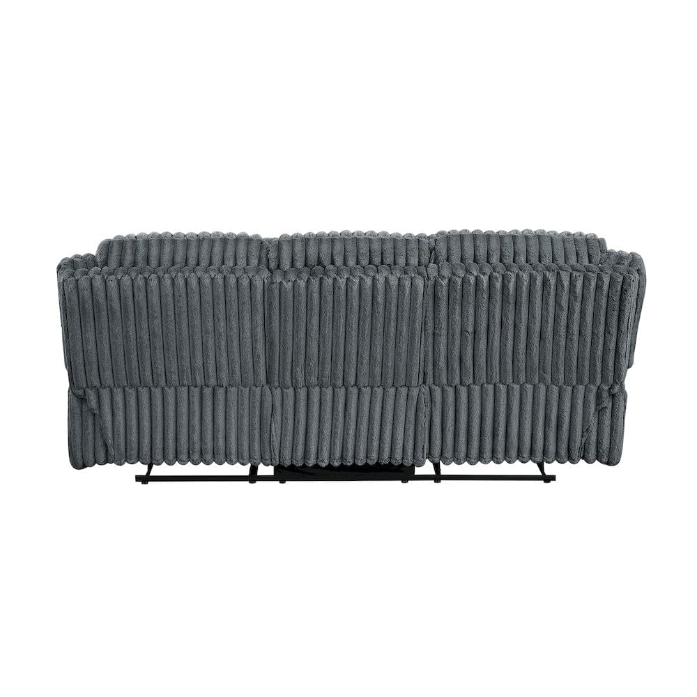 Homelegance  - Goodland Double Reclining Sofa in Dark gray - 9577DG-3  view 8