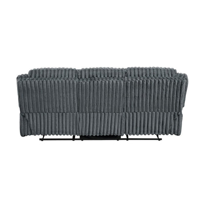 Homelegance  - Goodland Double Reclining Sofa in Dark gray - 9577DG-3  view 8