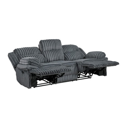 Homelegance  - Goodland Double Reclining Sofa in Dark gray - 9577DG-3  view 9