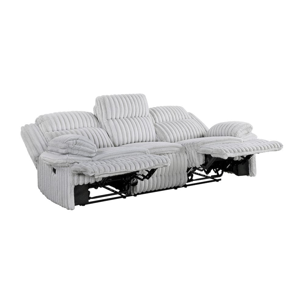 Homelegance  - Goodland Double Reclining Sofa in Gray - 9577GY-3  view 4