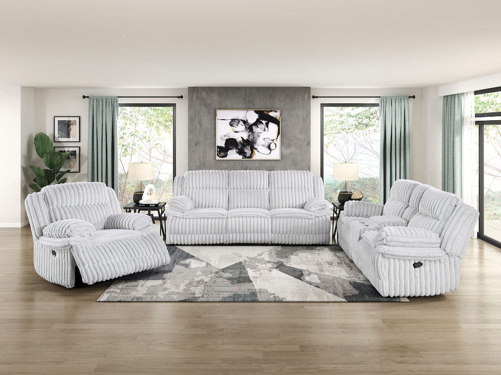 Homelegance  - Goodland Double Reclining Sofa in Gray - 9577GY-3  view 8