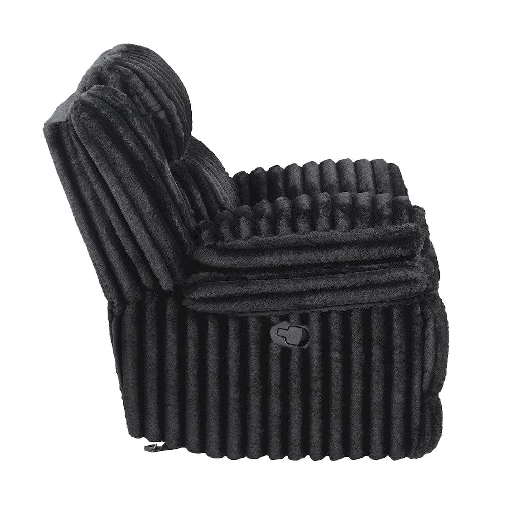 Homelegance  - Goodland Glider Reclining Chair in Black - 9577BK-1  view 3
