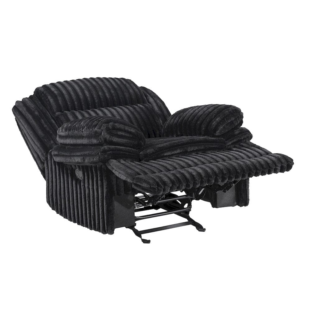 Homelegance  - Goodland Glider Reclining Chair in Black - 9577BK-1  view 9
