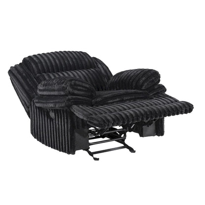 Homelegance  - Goodland Glider Reclining Chair in Black - 9577BK-1  view 9