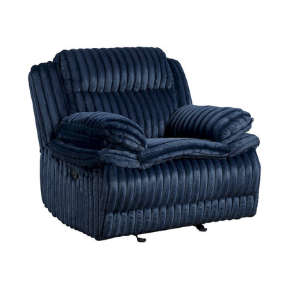 Homelegance  - Goodland Glider Reclining Chair in Blue - 9577BU-1  view 1