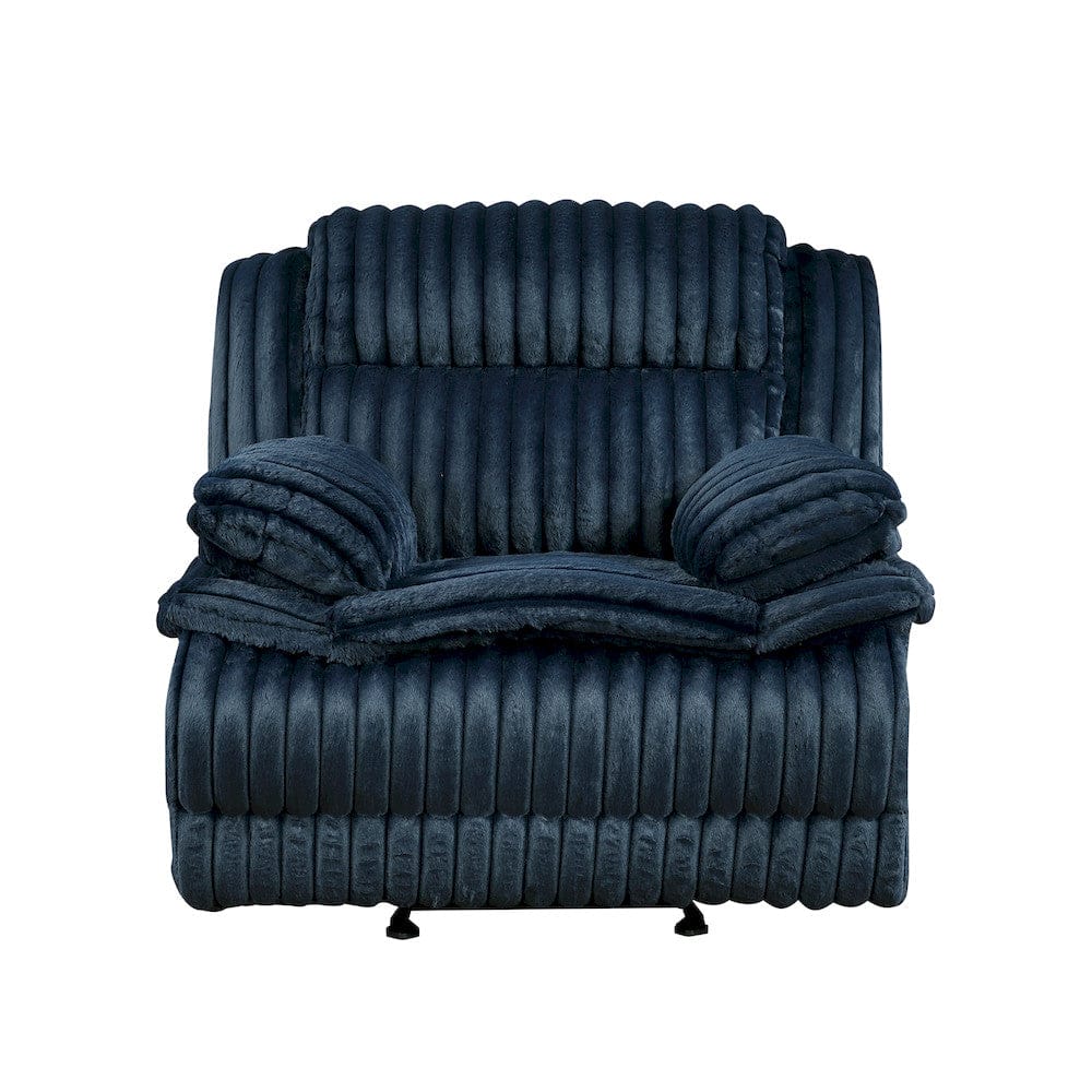 Homelegance  - Goodland Glider Reclining Chair in Blue - 9577BU-1  view 6