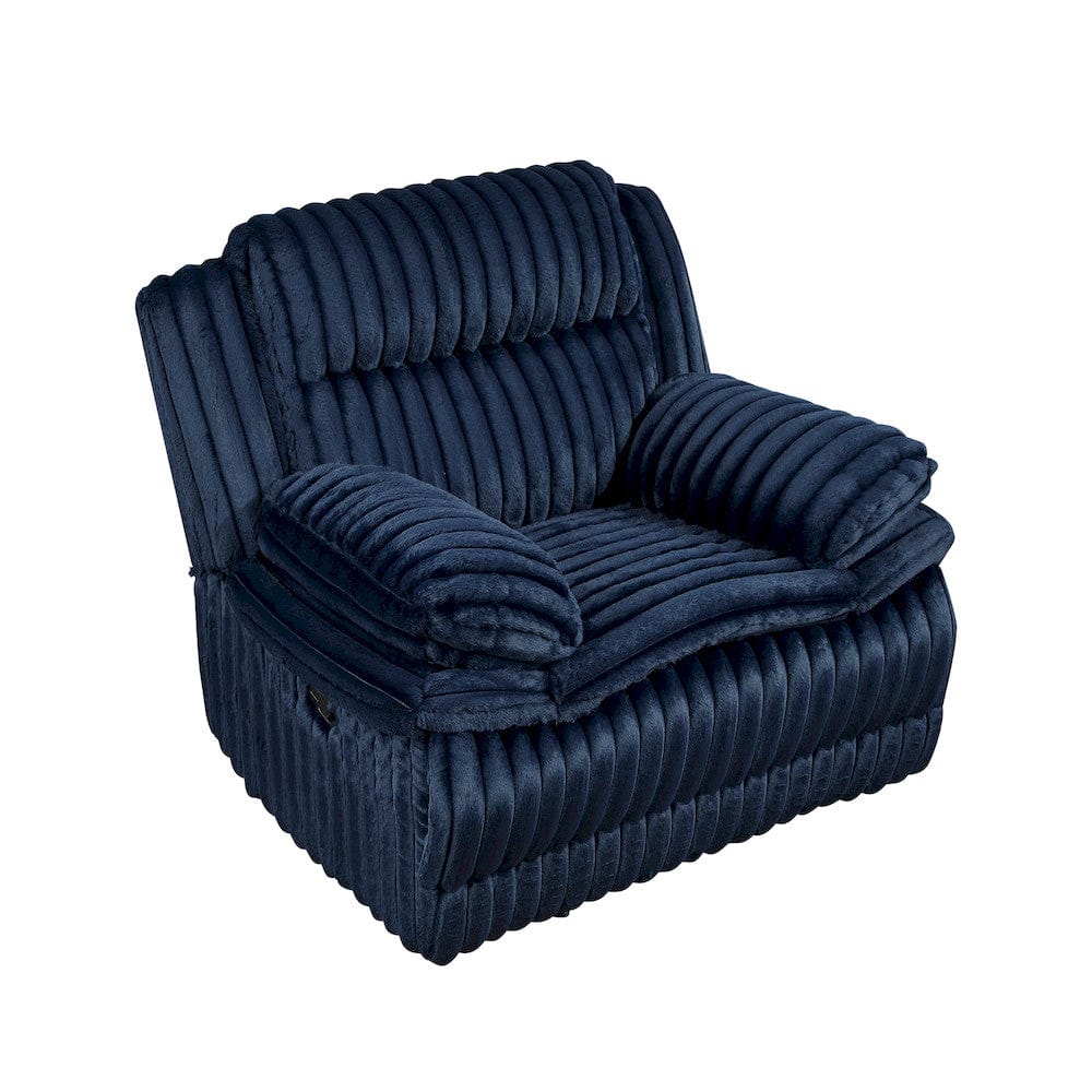 Homelegance  - Goodland Glider Reclining Chair in Blue - 9577BU-1  view 7