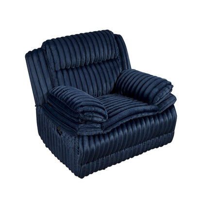 Homelegance  - Goodland Glider Reclining Chair in Blue - 9577BU-1  view 7