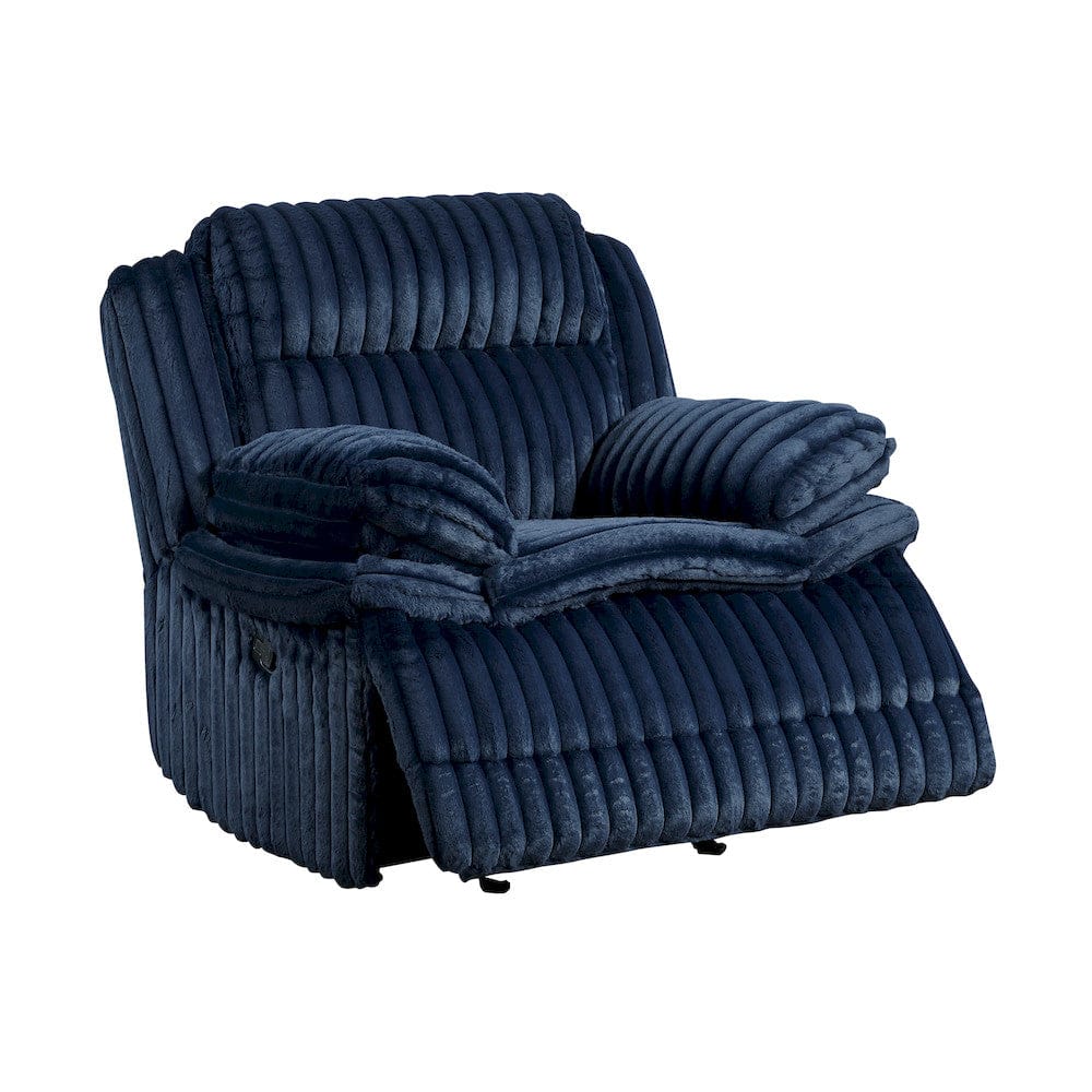Homelegance  - Goodland Glider Reclining Chair in Blue - 9577BU-1  view 10