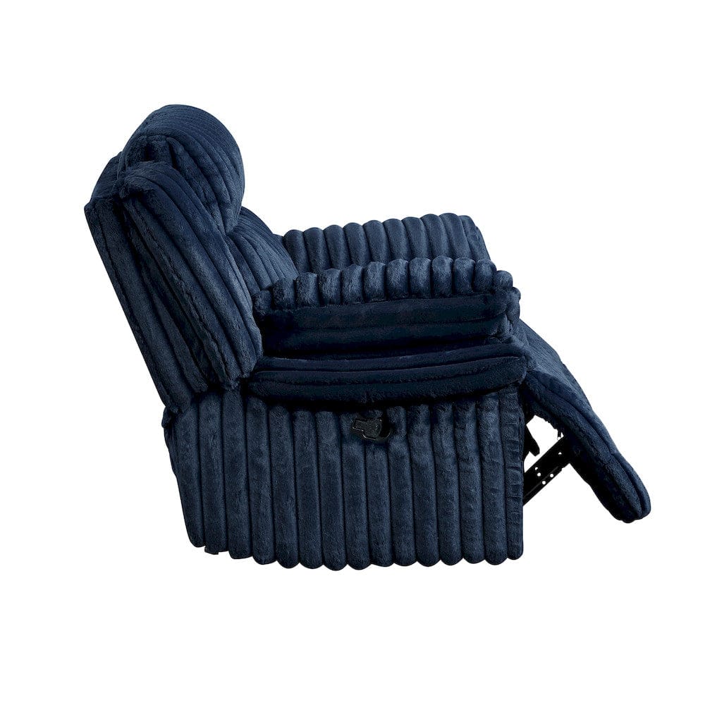 Homelegance  - Goodland Glider Reclining Chair in Blue - 9577BU-1  view 12