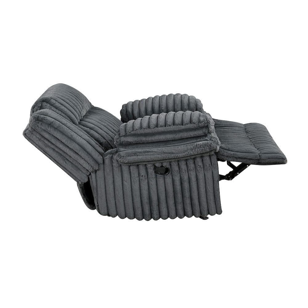 Homelegance  - Goodland Glider Reclining Chair in Dark gray - 9577DG-1  view 6