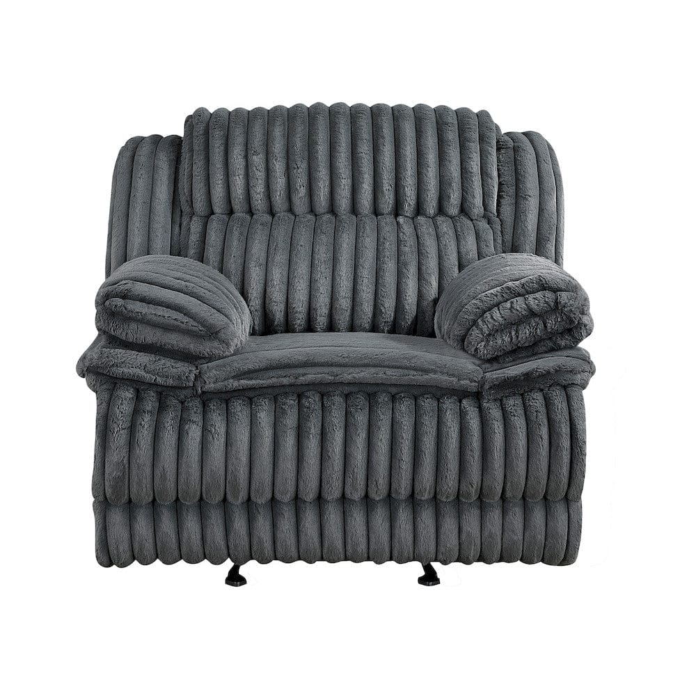 Homelegance  - Goodland Glider Reclining Chair in Dark gray - 9577DG-1  view 9