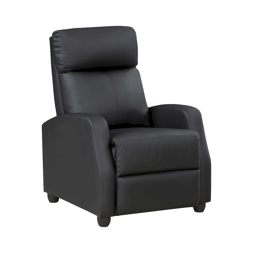 Homelegance  - Greenfield Push Back Reclining Chair in Black - 9420BK-1  view 1