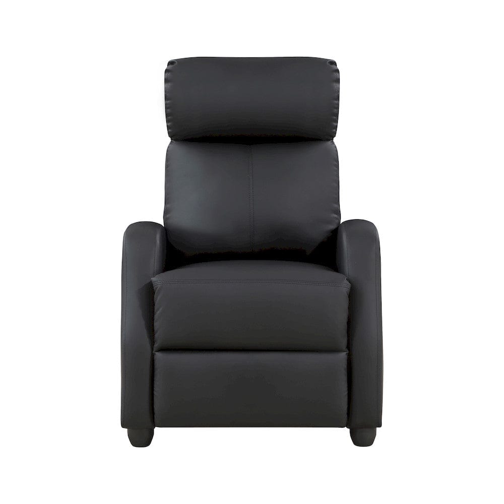 Homelegance  - Greenfield Push Back Reclining Chair in Black - 9420BK-1  view 3
